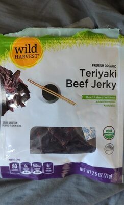 Teriyaki Organic Premium Beef Jerky, Teriyaki