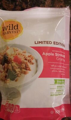 Apple Streusel Flavored Whole Rolled Oats With Cane Sugar, Dried Apple Pieces, Natural Flavors And Spices Granola, Apple Streusel