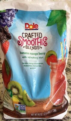 Banana Mango Berry With Refreshing Kiwi Bananas, Mango, Strawberries, Blueberries, Blackberries And Kiwi Crafted Smoothie Blends, Banana Mango Berry With Refreshing Kiwi