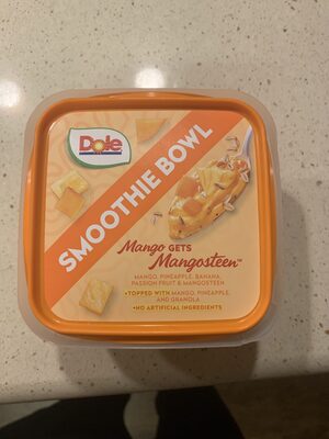 Mango Gets Mangosteen Exotic Blend Of Fruits With Fruit Chunks And Granola Smoothie Bowl, Mango Gets Mangosteen
