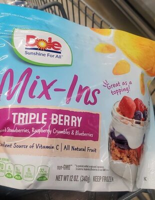 Triple Berry Diced Strawberries, Raspberry Crumbles & Blueberries Mix-Ins, Triple Berry