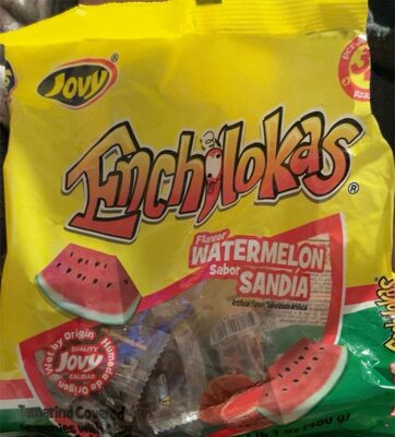 Watermelon Flavor Enchilokas Tamarind Covered Gummies With Chili, Watermelon With Chili