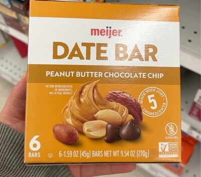 Peanut Butter Chocolate Chip Date Bars, Peanut Butter Chocolate Chip