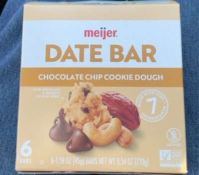Chocolate Chip Cookie Dough Date Bars, Chocolate Chip Cookie Dough