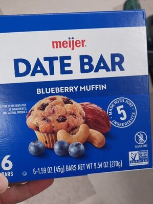 Blueberry Muffin Date Bars, Blueberry Muffin