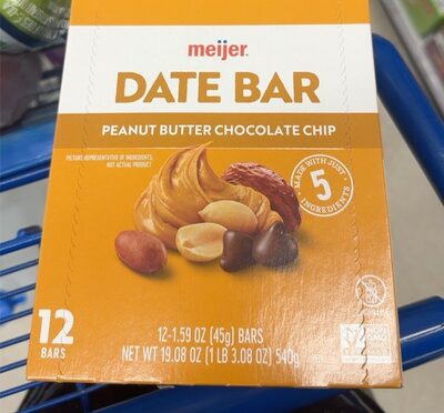 Peanut Butter Chocolate Chip Date Bars, Peanut Butter Chocolate Chip