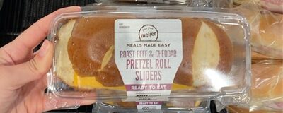 Roast Beef & Cheddar Pretzel Roll Sliders, Roast Beef & Cheddar