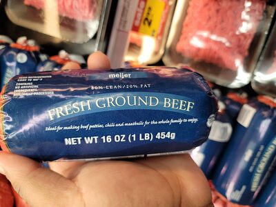 80% Lean / 20% Fat Fresh Ground Beef