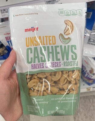 Unsalted Roasted Cashews Halves & Pieces, Unsalted Roasted