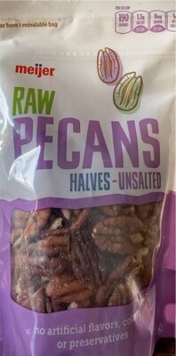 Unsalted Raw Pecans Halves, Unsalted