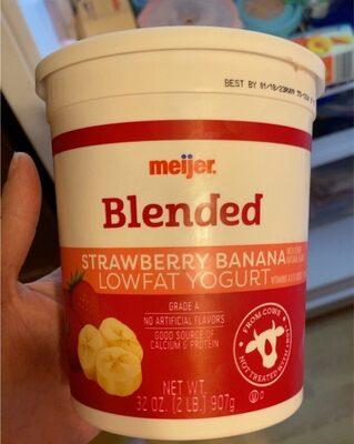 Strawberry Banana Blended Lowfat Yogurt, Strawberry Banana