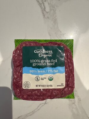 93% Lean/7% Fat Grass Fed Organic Ground Beef