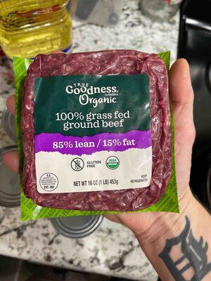 85% Lean/15% Fat Grass Fed Organic Ground Beef