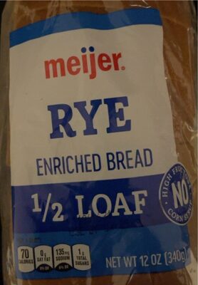 Rye Enriched Bread 1/2 Loaf, Rye