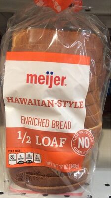 Hawaiian Style Enriched Bread 1/2 Loaf, Hawaiian Style