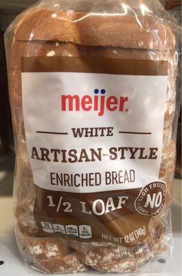 White Artisan-Style Enriched Bread 1/2 Loaf, White Artisan-Style