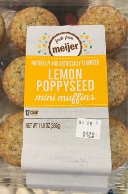 Lemon Poppyseed Mini Muffins, Lemon Poppyseed