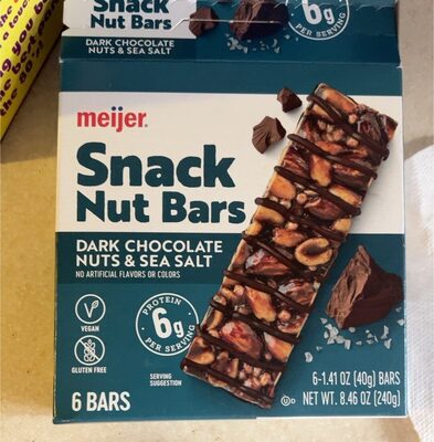 Dark Chocolate Nuts & Sea Salt Snack Nut Bars, Dark Chocolate Nuts & Sea Salt