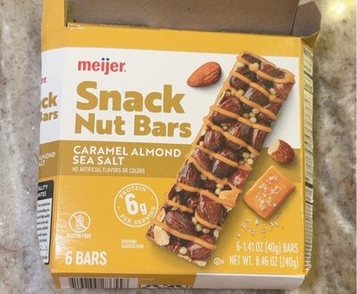 Caramel Almond Sea Salt Snack Nut Bars, Caramel Almond Sea Salt