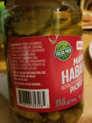 Mango Habanero Pickle Chips, Mango Habanero