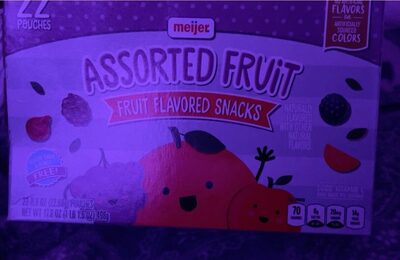 Assorted Fruit Flavored Snacks, Orange, Grape, Raspberry, Cherry, Strawberry, Apple
