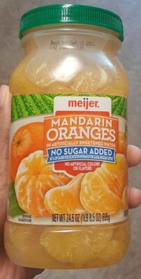Mandarin Oranges No Sugar Added In Sweetened Water, Mandarin In Sweetened Water
