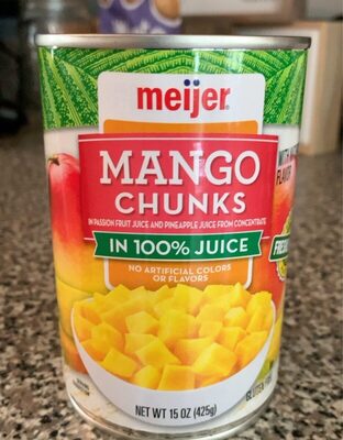 Mango Chunks In Mango Juice, Mango Juice
