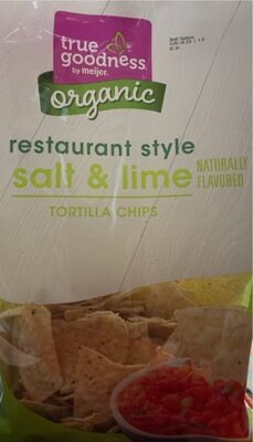 Salt & Lime Organic Restaurant Style Tortilla Chips, Salt & Lime