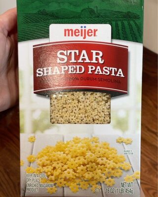 Enriched Macaroni Product, Star Shaped Pasta