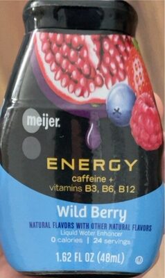 Wild Berry Energy Liquid Water Enhancer, Wild Berry