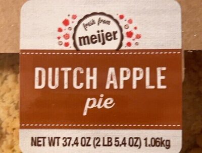 Dutch Apple Pie, Dutch Apple