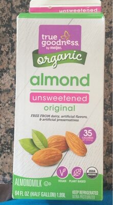 Unsweetened Original Organic Almondmilk, Unsweetened Original