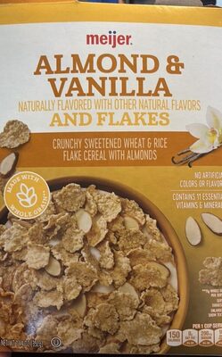 Vanilla Almond Crunchy Rice & Wheat Flakes With Real Almonds & Vanilla, Vanilla Almond