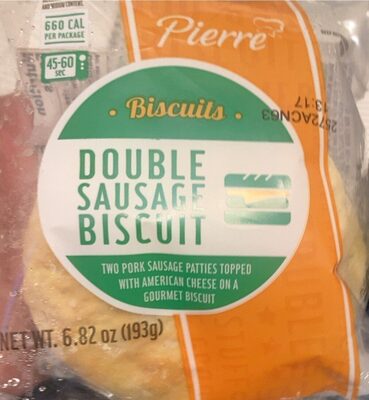 Double Sausage Biscuit With American Cheese