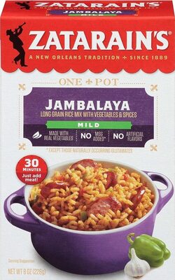 Mild Jambalaya Long Grain Rice Mix With Vegetables & Spices, Mild Jambalaya