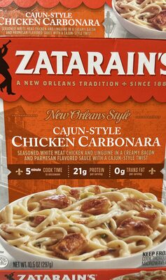 Cajun-Style Chicken Carbonara Seasoned White Meat Chicken And Linguine In A Creamy Bacon And Parmesan Flavored Sauce With A Cajun-Style Twist, Cajun-Style Chicken Carbonara