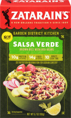 Salsa Verde Brown Rice With Red Beans, Salsa Verde