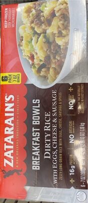 Dirty Rice With Eggs, Cheese & Sausage Breakfast Bowls, Dirty Rice With Eggs, Cheese & Sausage