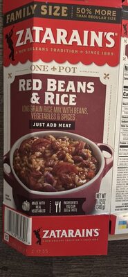 Zatarain's Red Beans & Rice Family Size, 12 Oz