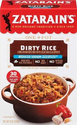 Dirty Rice Reduced Sodium Long Grain Rice Mix With Vegetables & Spices, Dirty Rice