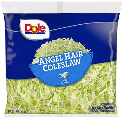 Angel Hair Green Cabbage Coleslaw, Angel Hair