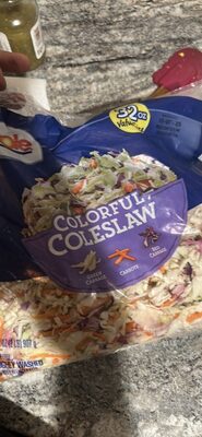 Colorful Green Cabbage, Carrots, Red Cabbage Coleslaw, Colorful