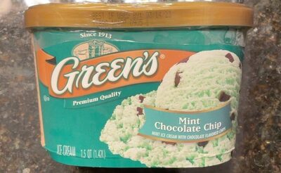 Chocolate Chip Mint Ice Cream With Chocolate Flavored Chips, Chocolate Chip