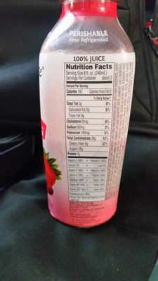 Cherry Flavored 100% Fruit Juice Smoothie From Concentrate, Cherry