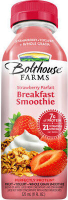 Strawberry Parfait Perfectly Protein Breakfast Smoothie, Strawberry Parfait