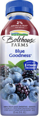 Bolthouse Farms, 100% Fruit Juice Smoothie, Blue Goodness, Blue Goodness