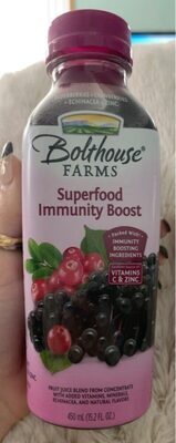 Superfood Immunity Boost Fruit Juice, Elderberries; Cranberries; Echinacea