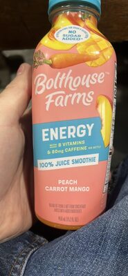 Energy Peach Carrot Mango Juice Smoothie, Peach; Carrot; Mango