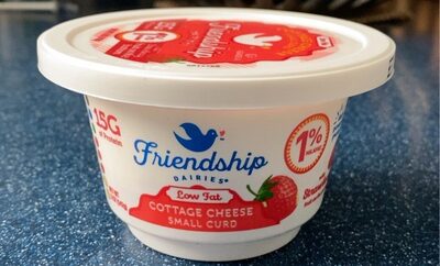 Lowfat With Strawberry Fruit On The Bottom Cottage Cheese