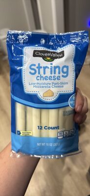 Mozzarella Cheese Low-Moisture Part-Skim String Cheese, Mozzarella